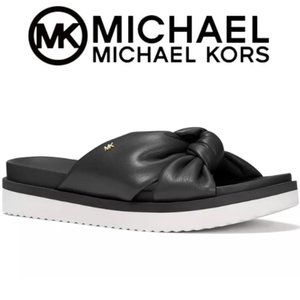 New Michael Michael Kors Josie Slide Sandal, Size 8 M - Black